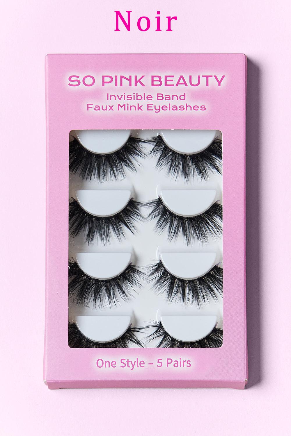 SO PINK BEAUTY Faux Mink Eyelashes 5 Pairs Carauana Store