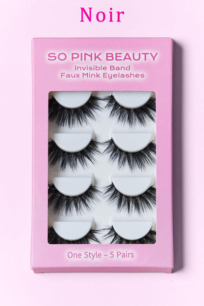 SO PINK BEAUTY Faux Mink Eyelashes 5 Pairs Carauana Store