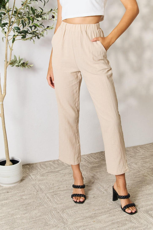 Double Take Pull-On Pants with Pockets Carauana Store