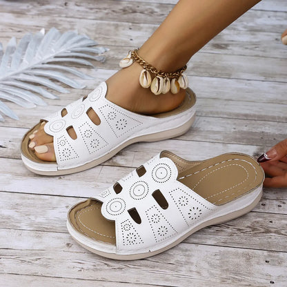 Open-Toe Cutout Sandals Carauana Store
