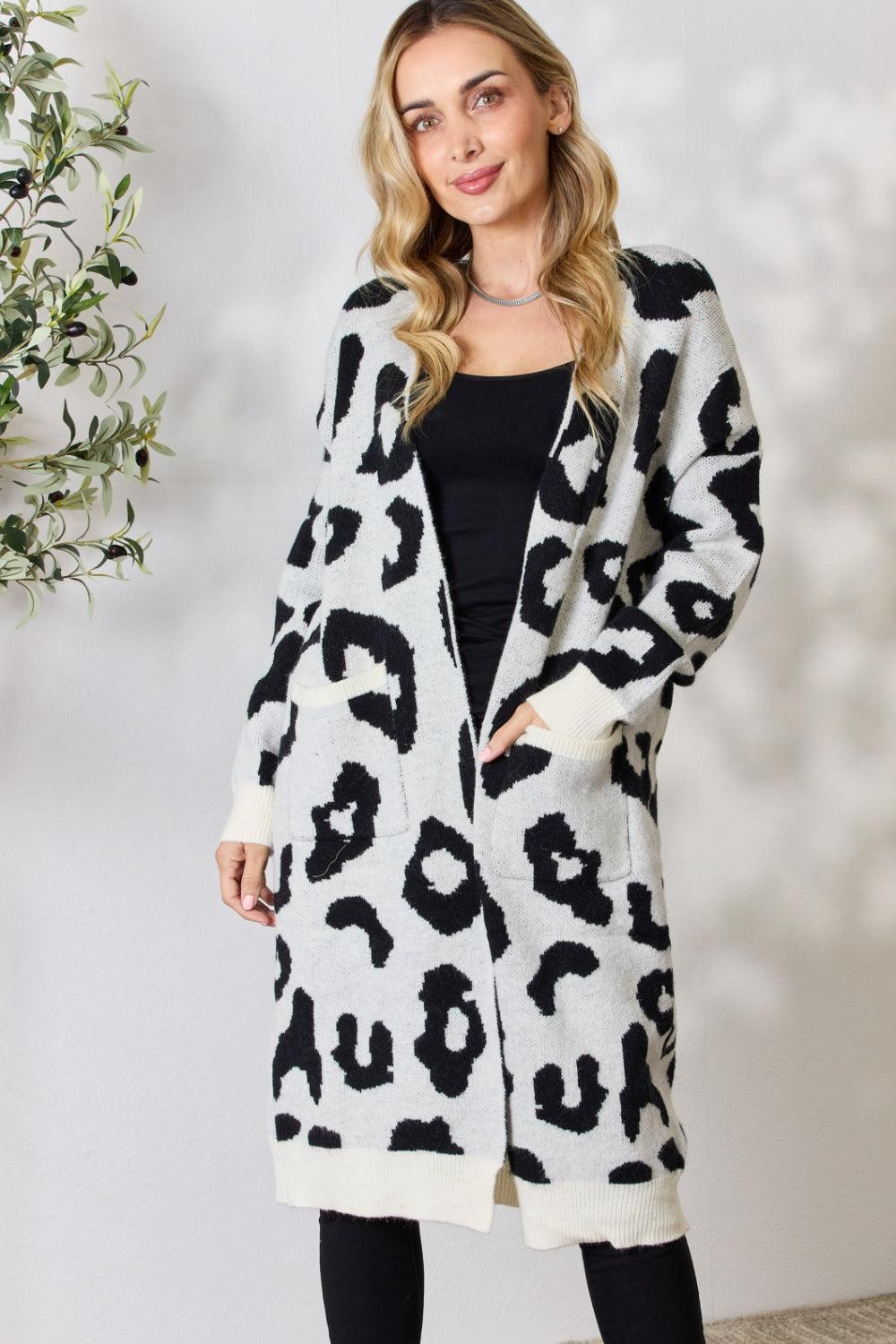BiBi Leopard Open Front Cardigan Carauana Store