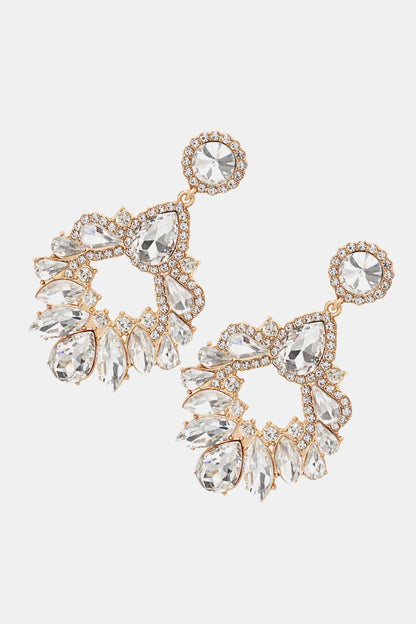 Zinc Alloy Frame Glass Stone Dangle Earrings Carauana Store