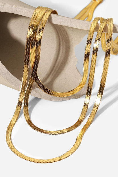 Triple-Layered Snake Chain Necklace Carauana Store