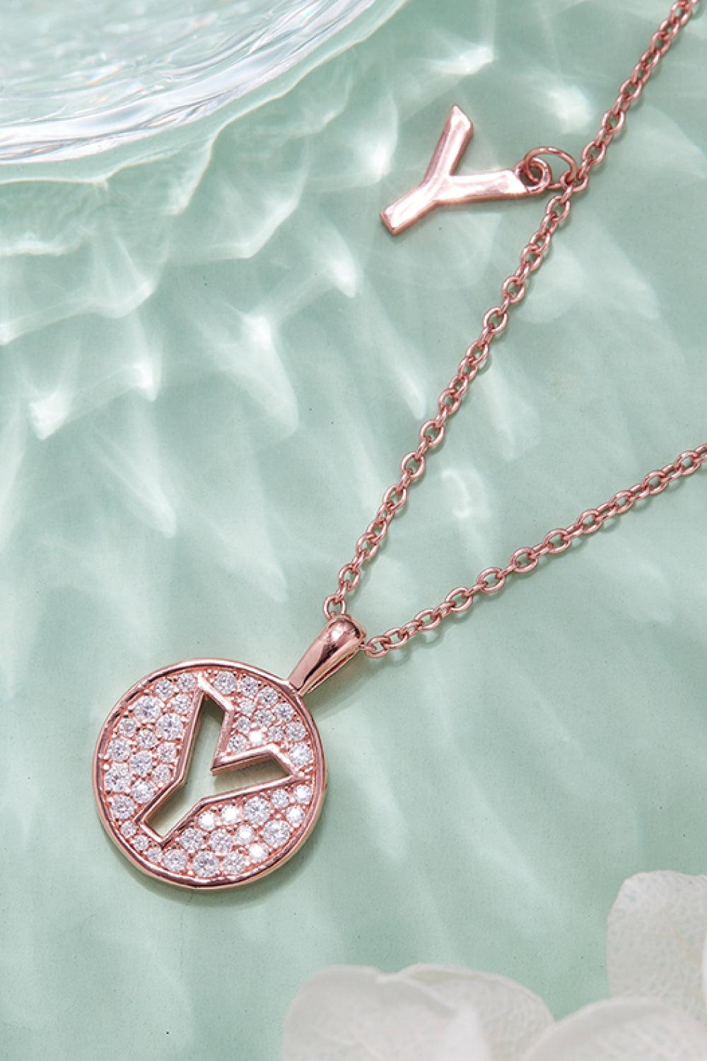 Moissanite U to Z Pendant Necklace Carauana Store