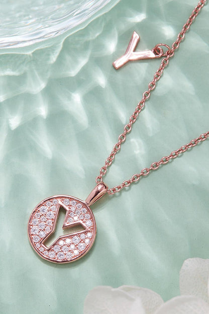 Moissanite U to Z Pendant Necklace Carauana Store