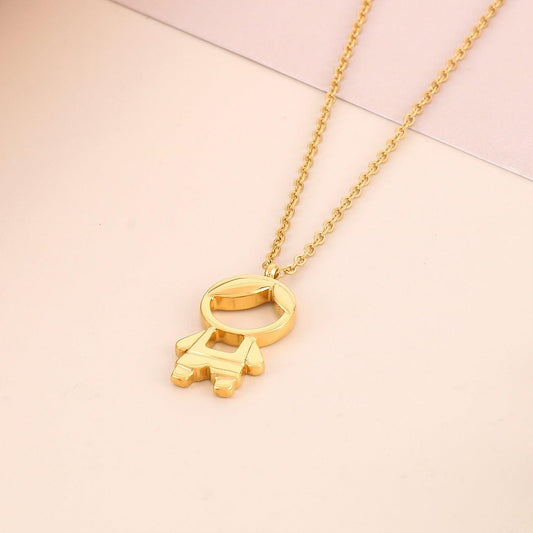 Pendant Rhinestone Stainless Steel Necklace Carauana Store