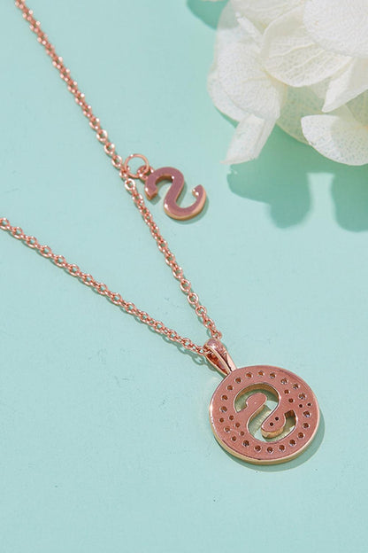 Adored Moissanite K to T Pendant Necklace CaRaUaNa Fashion