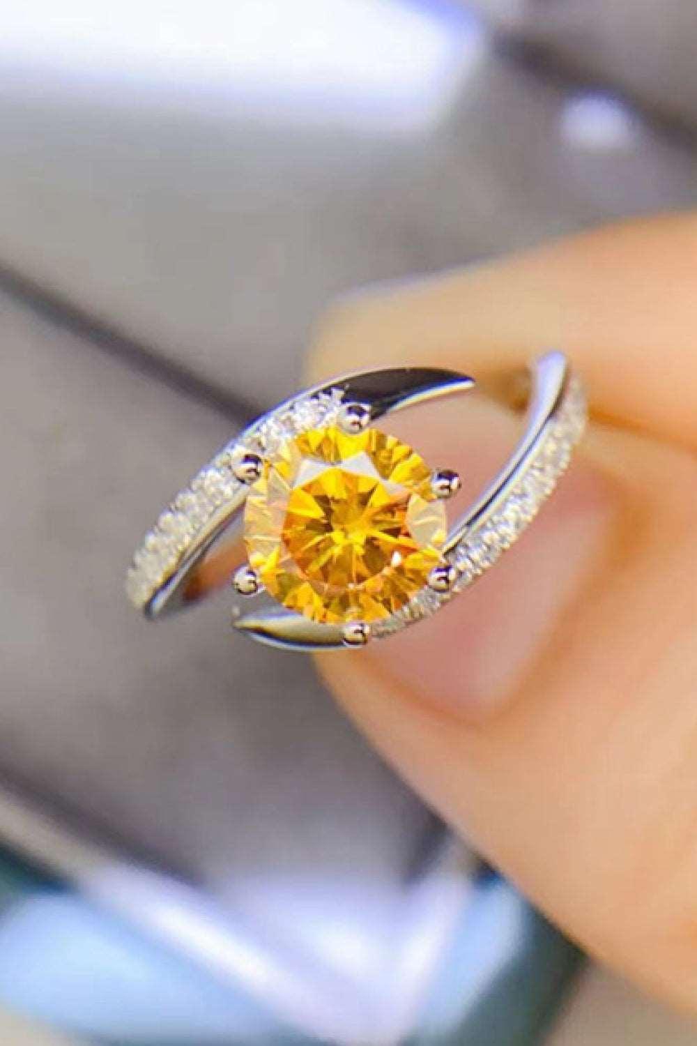 1 Carat Moissanite 925 Sterling Silver Ring Carauana Store