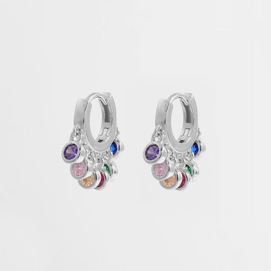 Zircon 925 Sterling Silver Huggie Earrings Carauana Store