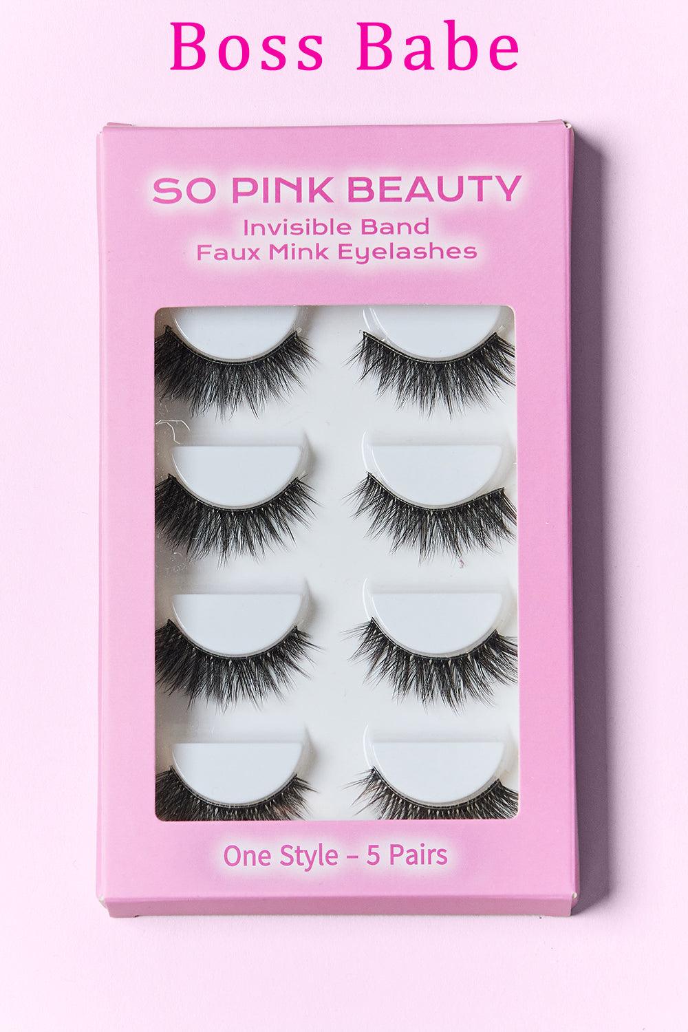 SO PINK BEAUTY Faux Mink Eyelashes 5 Pairs Carauana Store