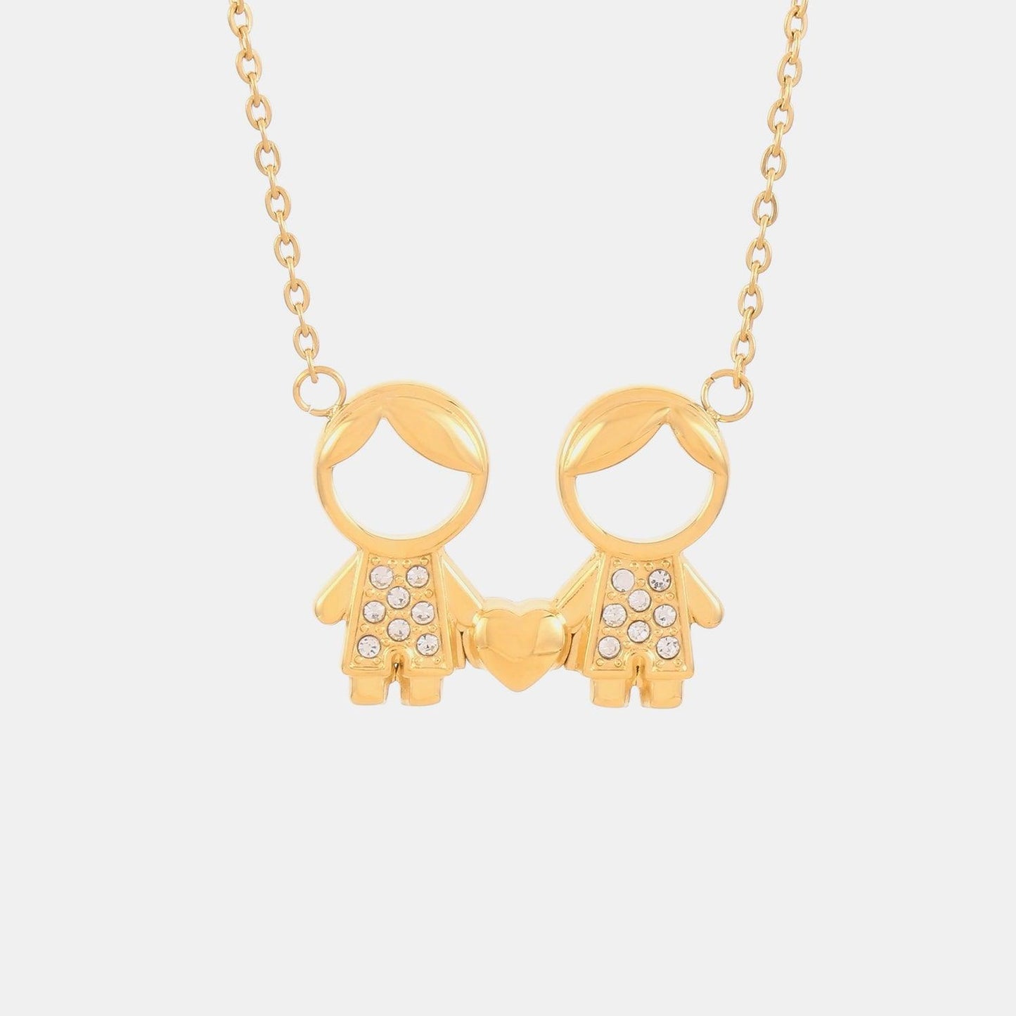 Pendant Rhinestone Stainless Steel Necklace CaRaUaNa Fashion