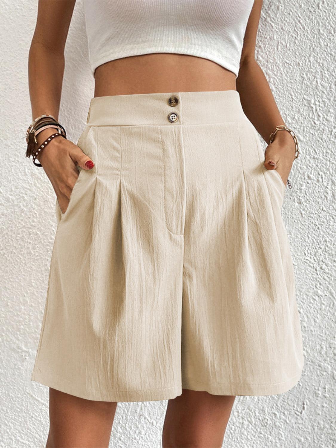 High Waist Shorts with Pockets Carauana Store