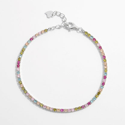 Inlaid Zircon 925 Sterling Silver Bracelet Carauana Store