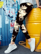 Printed High Waist Skinny Leggings Carauana Store