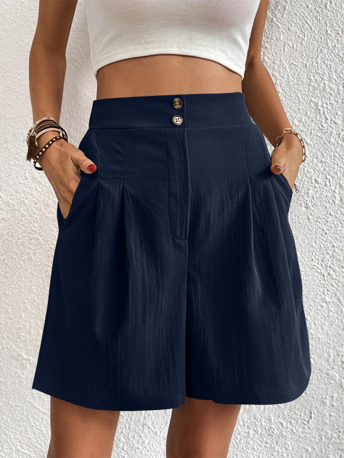 High Waist Shorts with Pockets Carauana Store