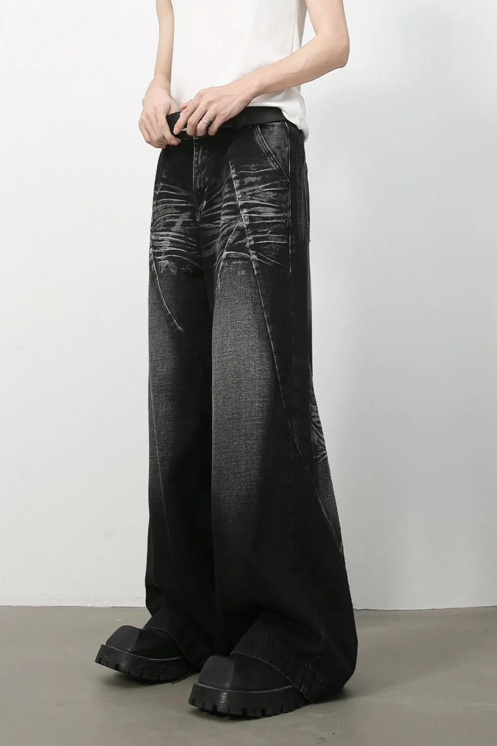 Men's Wide Leg Jeans with Pockets Carauana Store