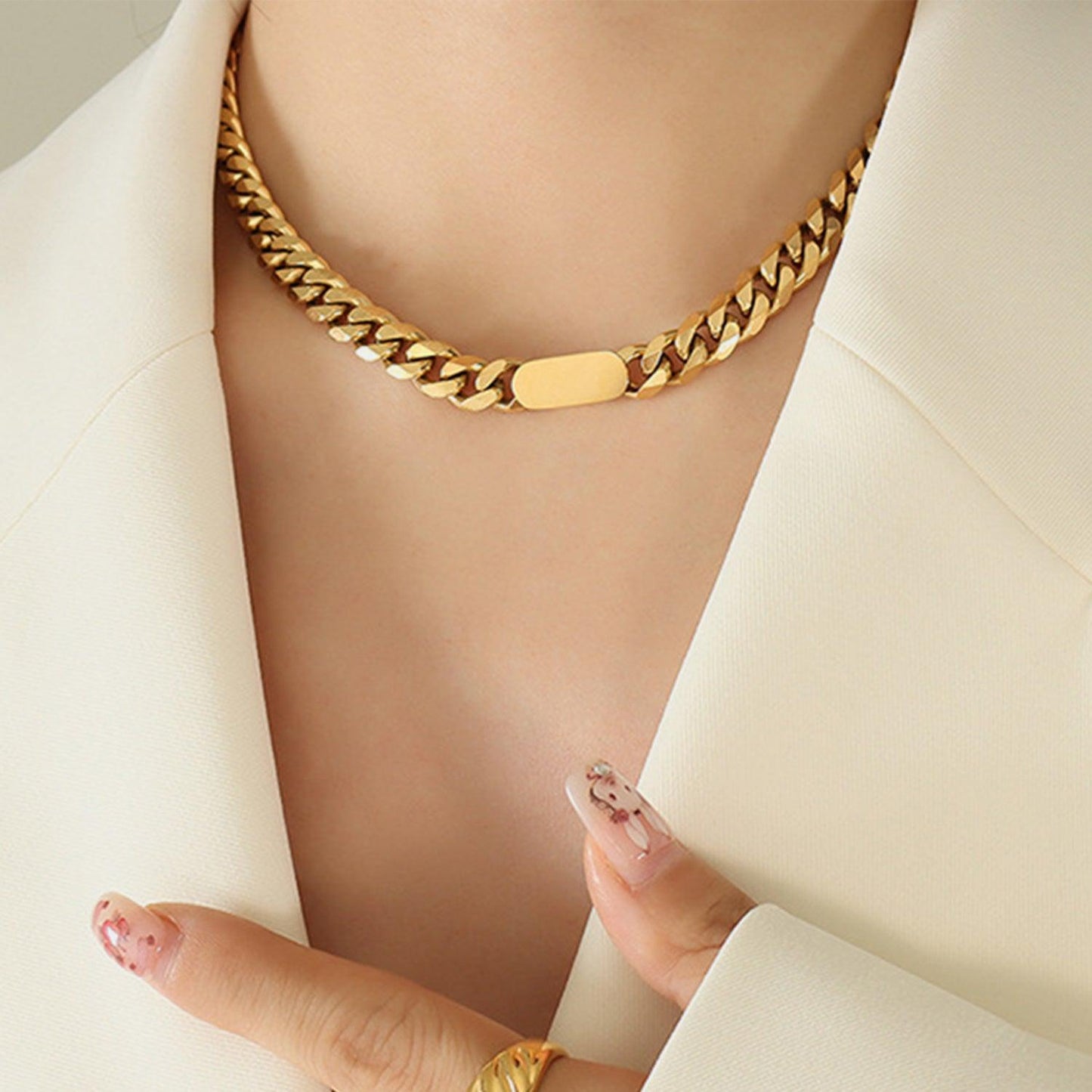 18K Gold-Plated Chain Necklace Carauana Store