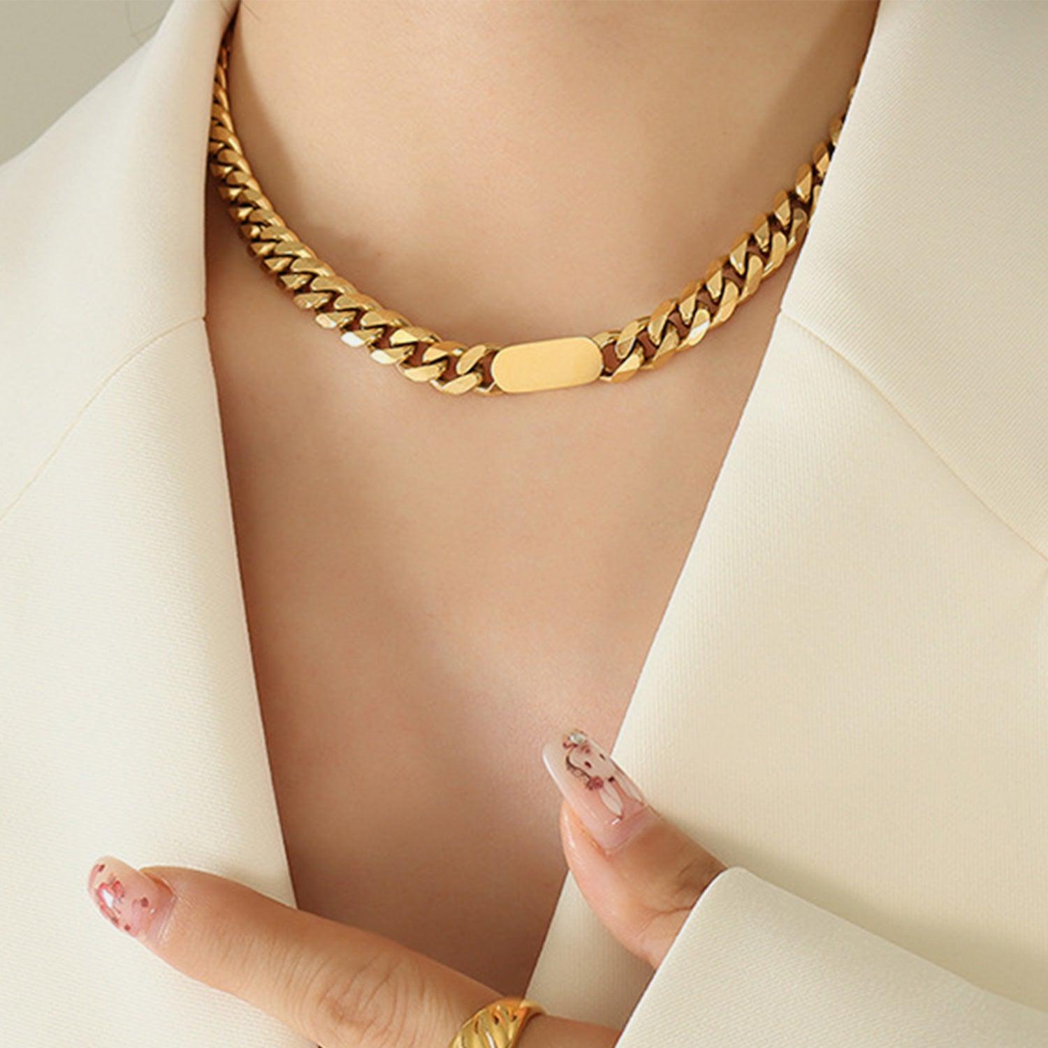 18K Gold-Plated Chain Necklace Carauana Store