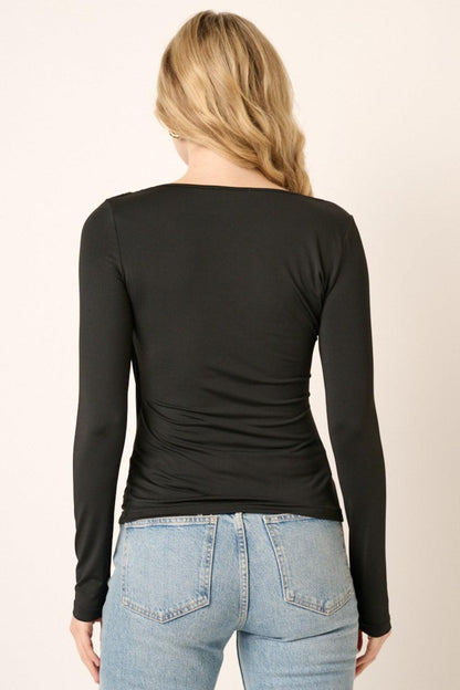 Mittoshop Ruched Long Sleeve Slim Top Carauana Store