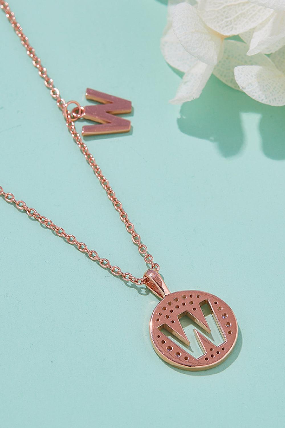 Moissanite U to Z Pendant Necklace Carauana Store