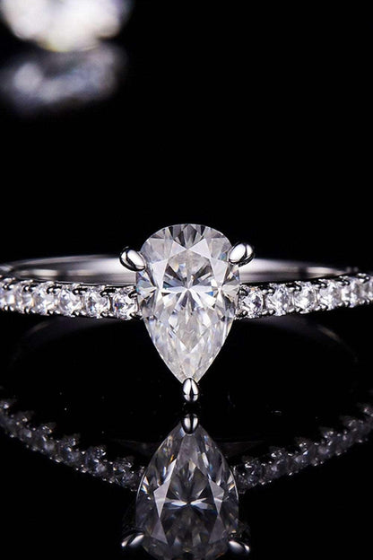 1 Carat Moissanite 925 Sterling Silver Side Stone Ring Carauana Store