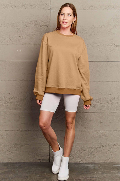 Simply Love Full Size ENJOY THE LITTLE THINGS Round Neck Sweatshirt Carauana Store