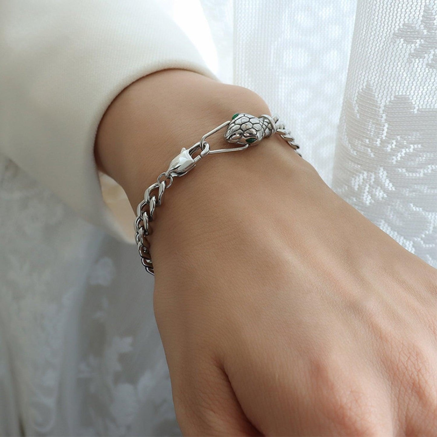 Snake Head Chain Titanium Steel Bracelet Carauana Store