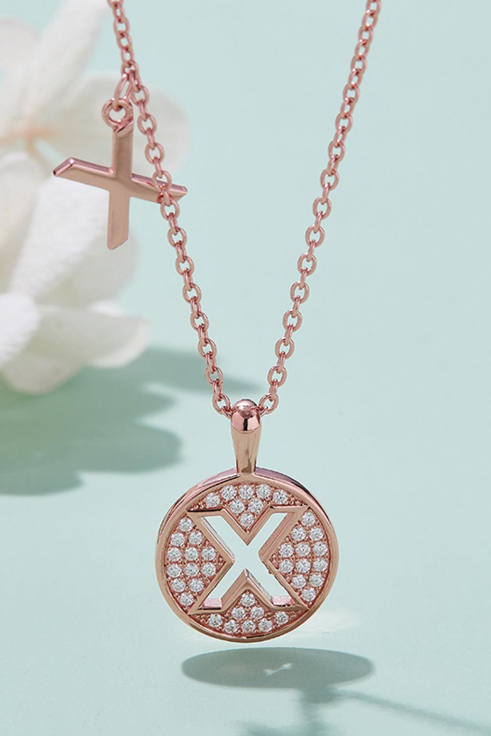 Moissanite U to Z Pendant Necklace Carauana Store