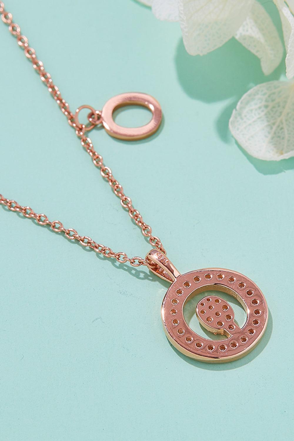 Adored Moissanite K to T Pendant Necklace CaRaUaNa Fashion