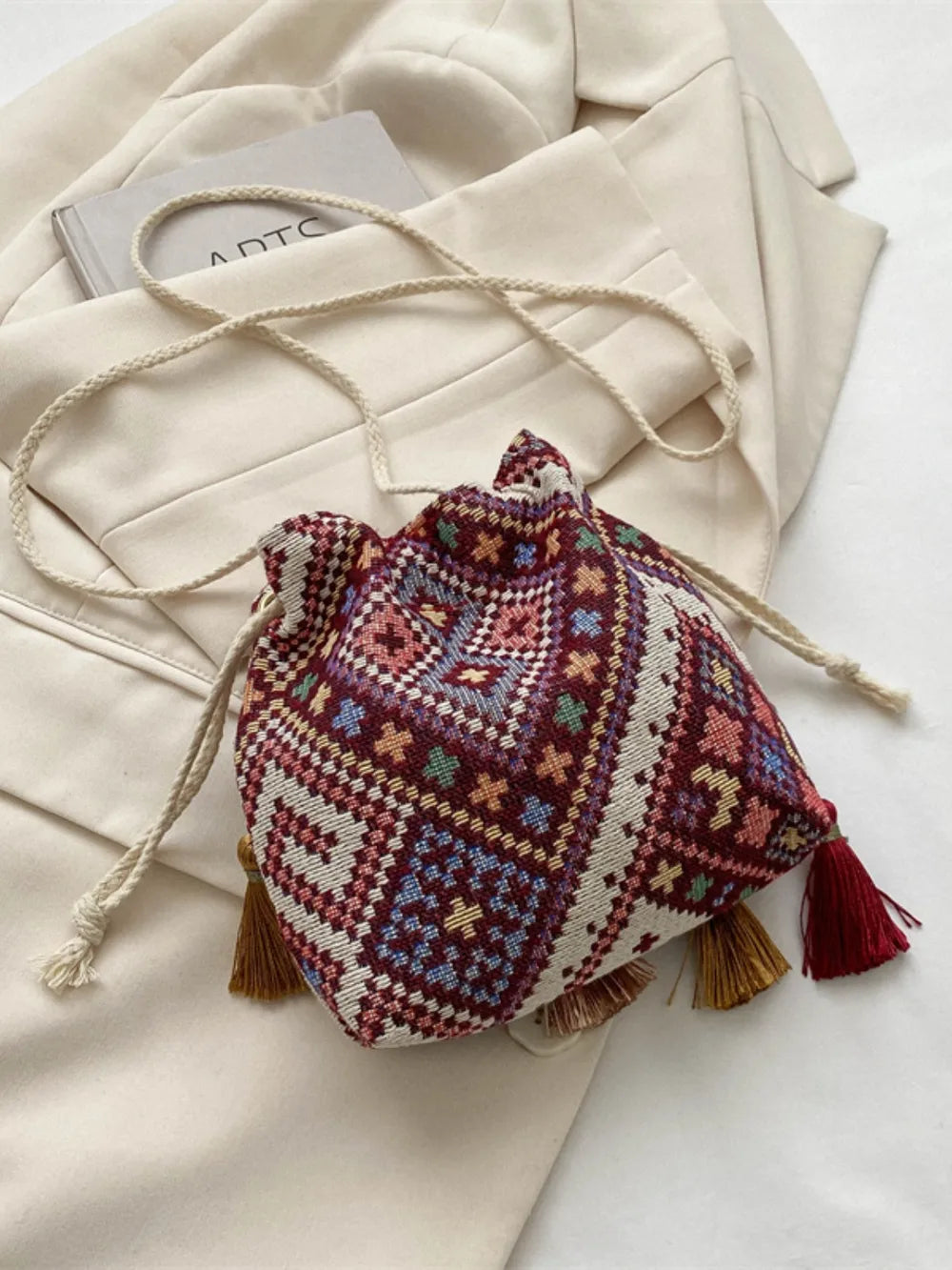 Tassel Spaghetti Strap Shoulder Bag Carauana Store