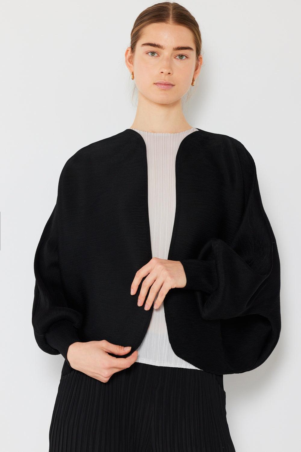 Marina West Swim Rib Pleated Puff Sleeve Bolero Cardigan Carauana Store