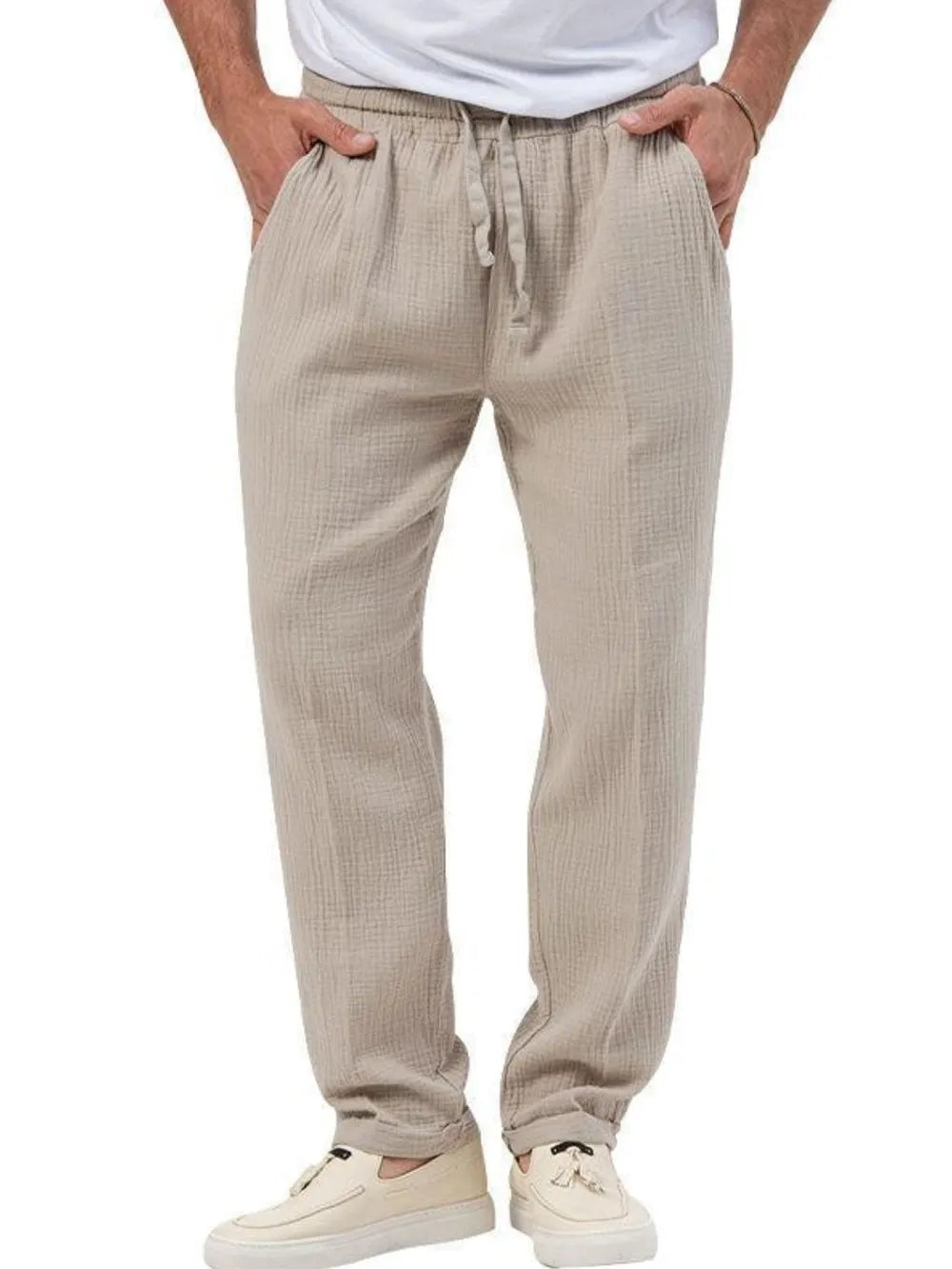 Men's Plus Size Drawstring Texture Pants Carauana Store