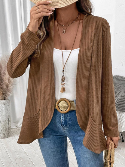 Open Front Long Sleeve Cardigan Carauana Store