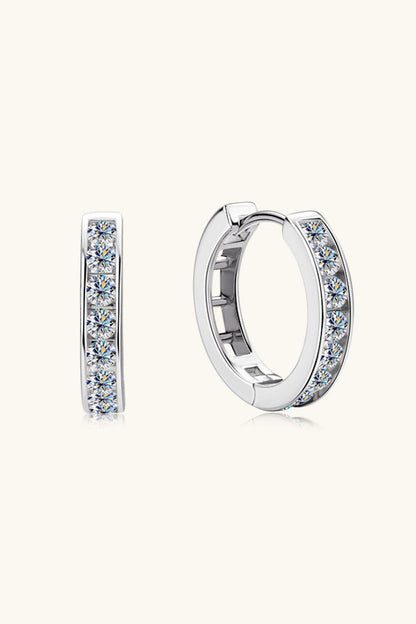Moissanite 925 Sterling Silver Huggie Earrings Carauana Store