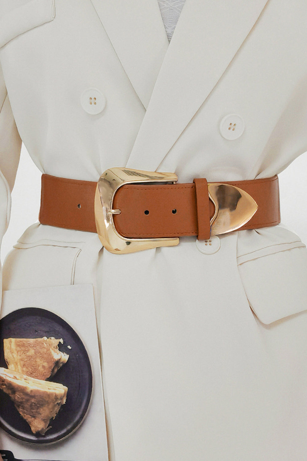 Elastic Wide PU Belt Carauana Store