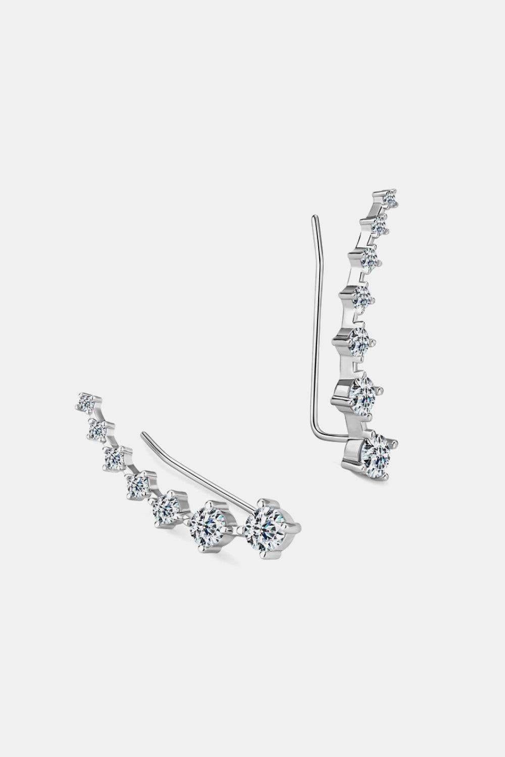 1.9 Carat Moissanite 925 Sterling Silver Earrings Carauana Store
