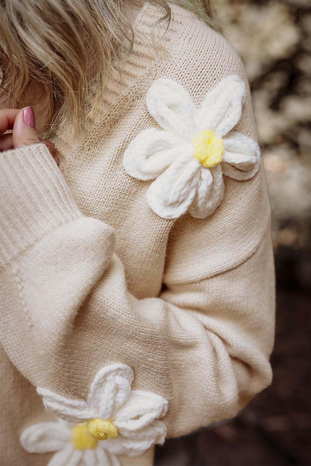 Flower Dropped Shoulder Long Sleeve Cardigan Carauana Store