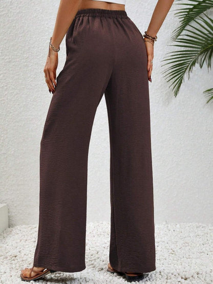 Wide Leg Drawstring Pants Carauana Store
