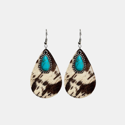 Artificial Turquoise Teardrop Earrings Carauana Store