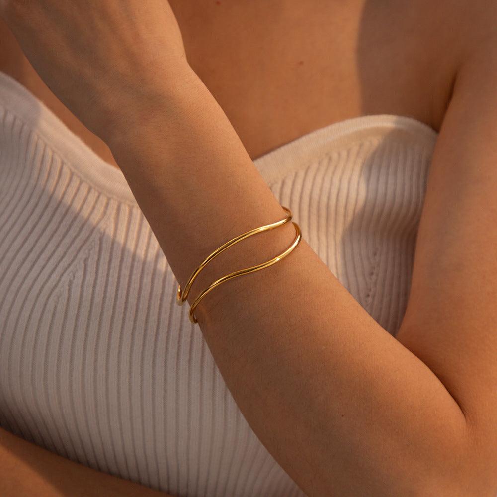 Minimalist Stainless Steel Cuff Bracelet Carauana Store