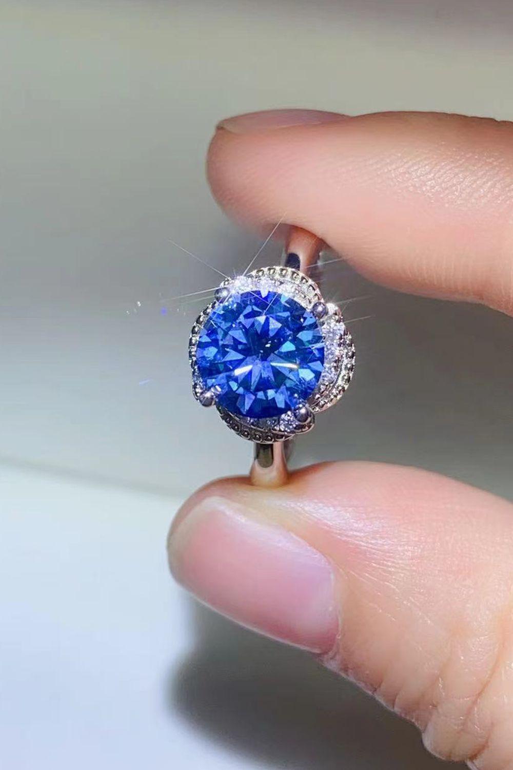 2 Carat Moissanite Contrast 925 Sterling Silver Ring Carauana Store