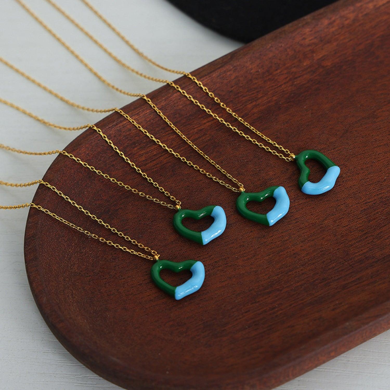 Heart Pendant Titanium Steel Necklace Carauana Store