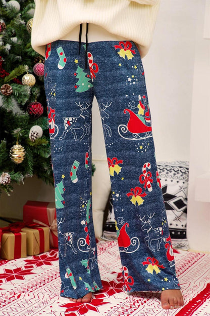 Christmas Straight Leg Pants CaRaUaNa Fashion