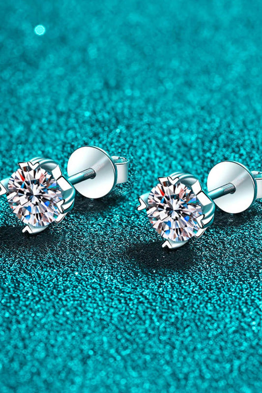 Good Day In My Mind Moissanite Stud Earrings Carauana Store