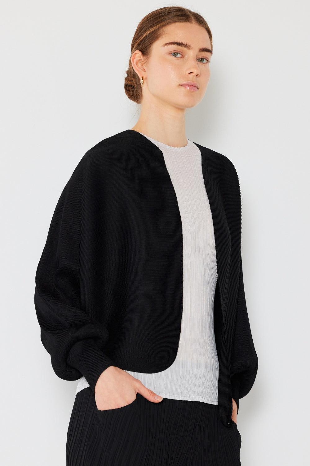 Marina West Swim Rib Pleated Puff Sleeve Bolero Cardigan Carauana Store
