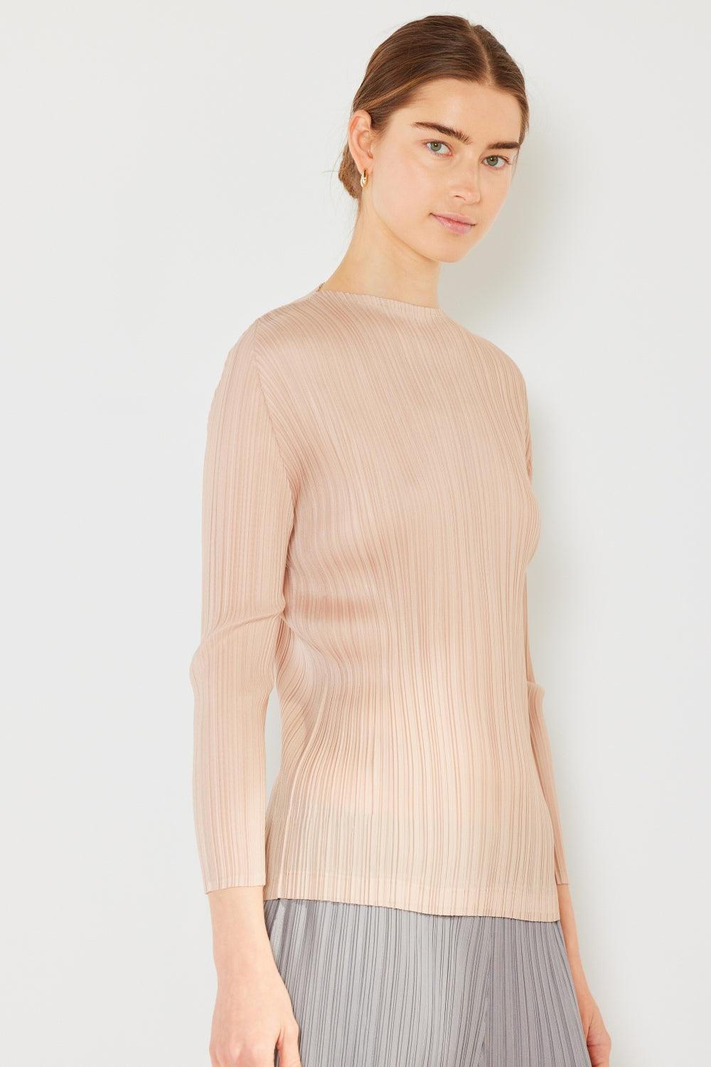 Marina West Swim Pleated Long Sleeve Boatneck Top Carauana Store