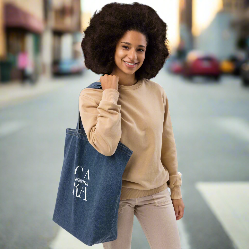 CARAUANA denim tote bag Carauana Store